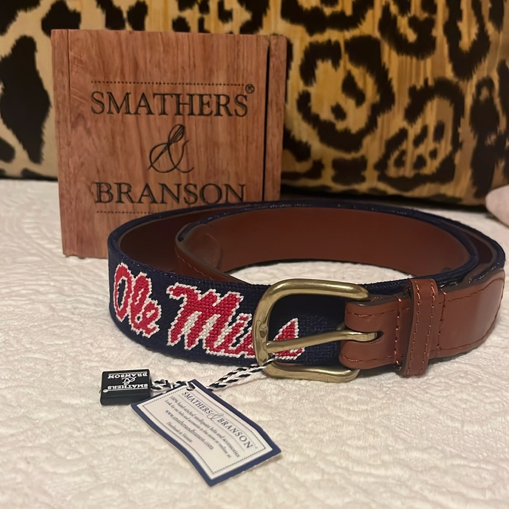 Smathers & Branson Ole Miss Belt NWT